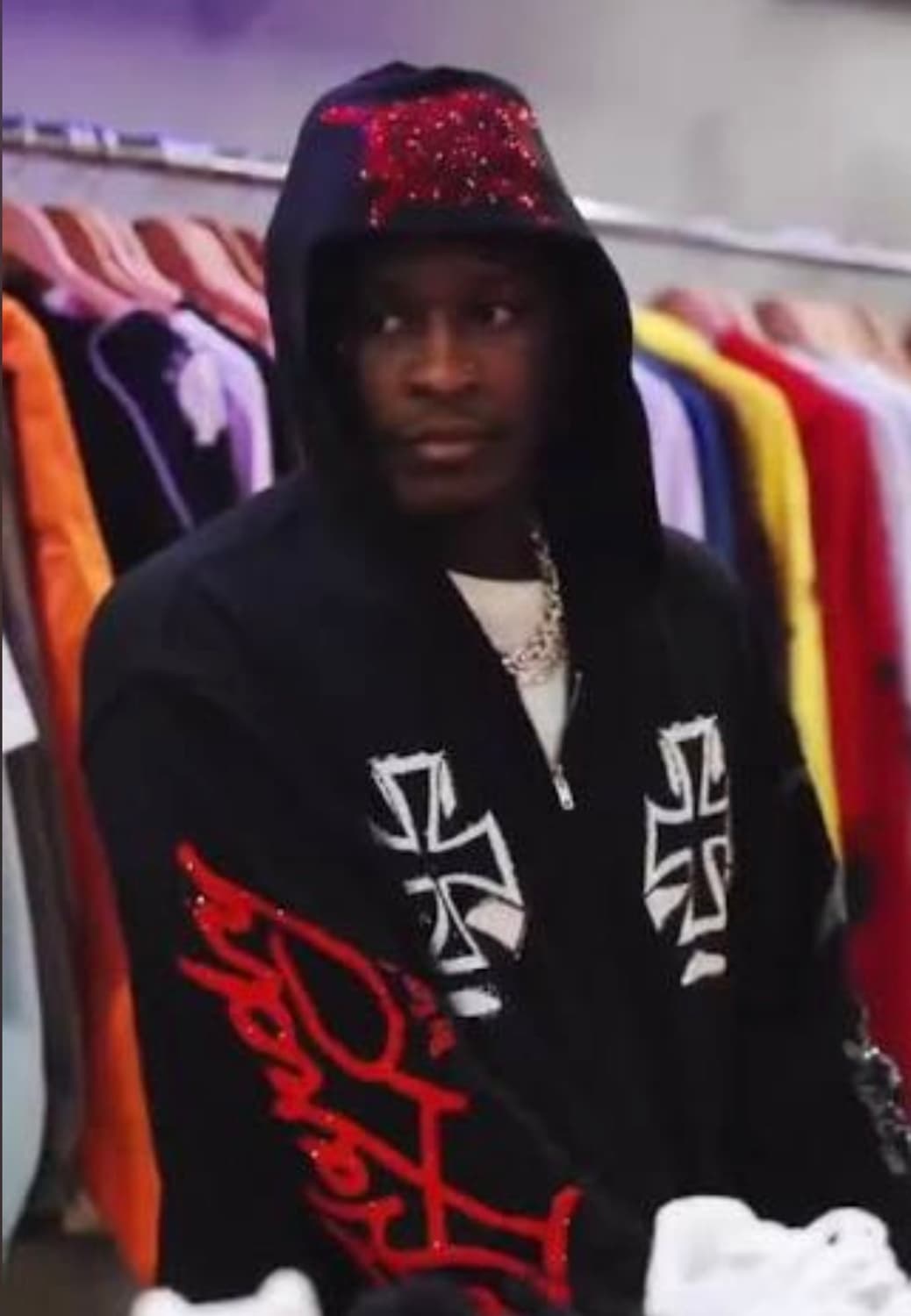 Ken carson ed hardyrhinestone zip up 상품이미지1