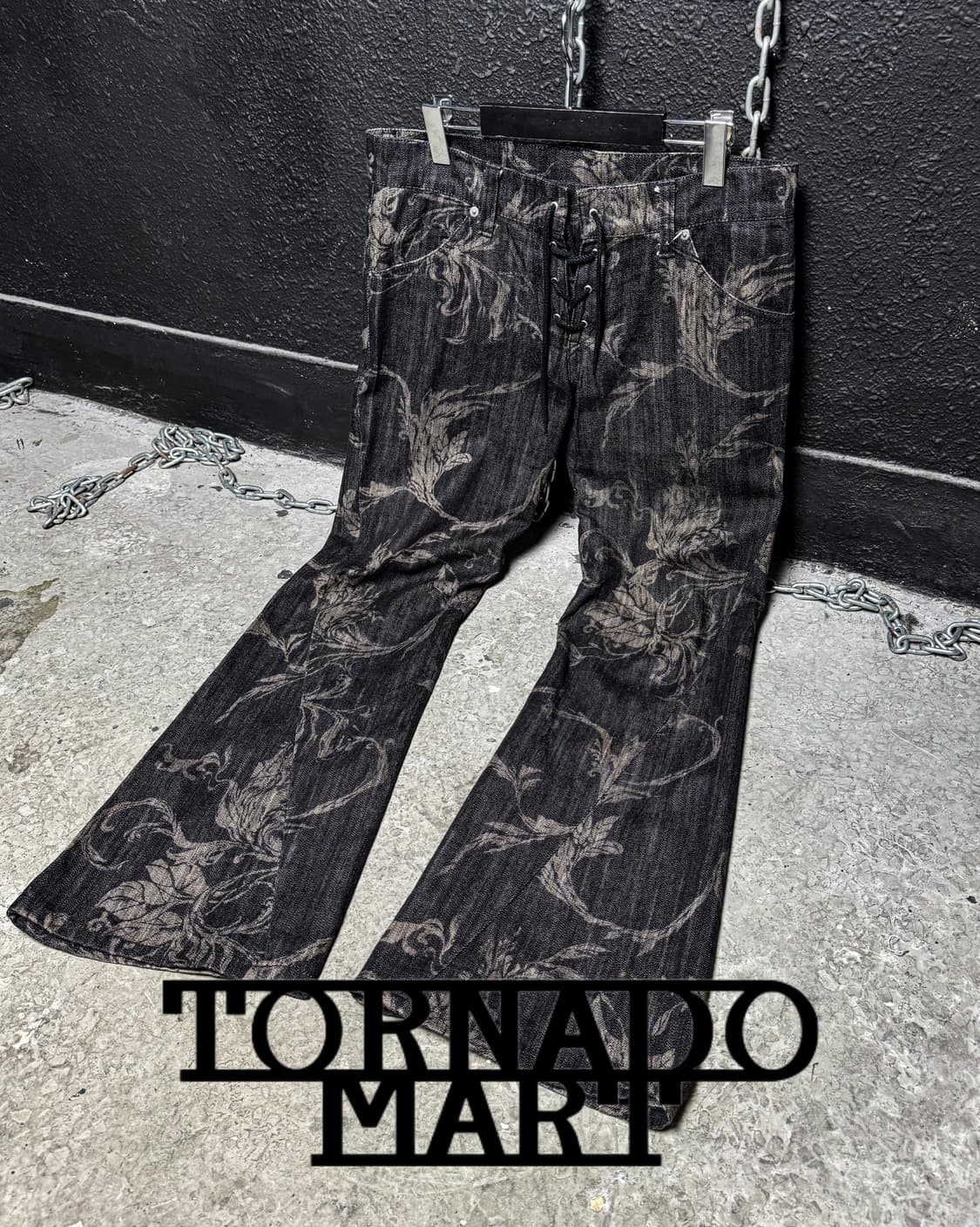 TORNADO MART – Lace-Up Bootcut Denim PT 상품이미지1