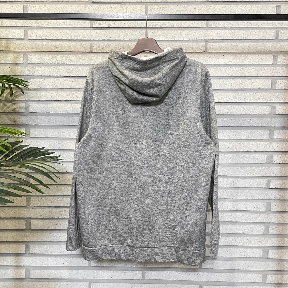 나이키 후드집업 기모안감 스우시 로고 디테일 그레이 상품이미지3