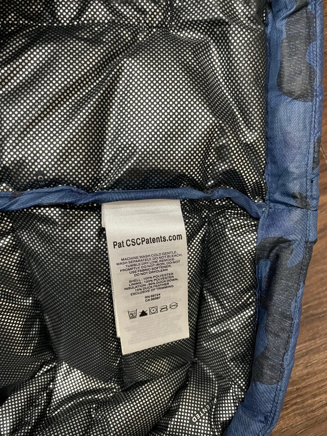 컬럼비아 카모 다운 패딩 자켓 블루 상품이미지8