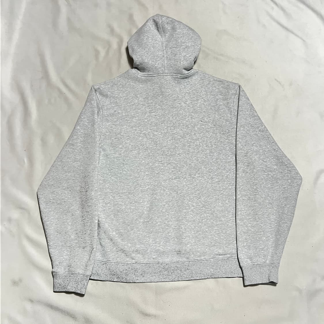 XXL 스투시 플라워 자수 기모 그레이 후드티 상품이미지3