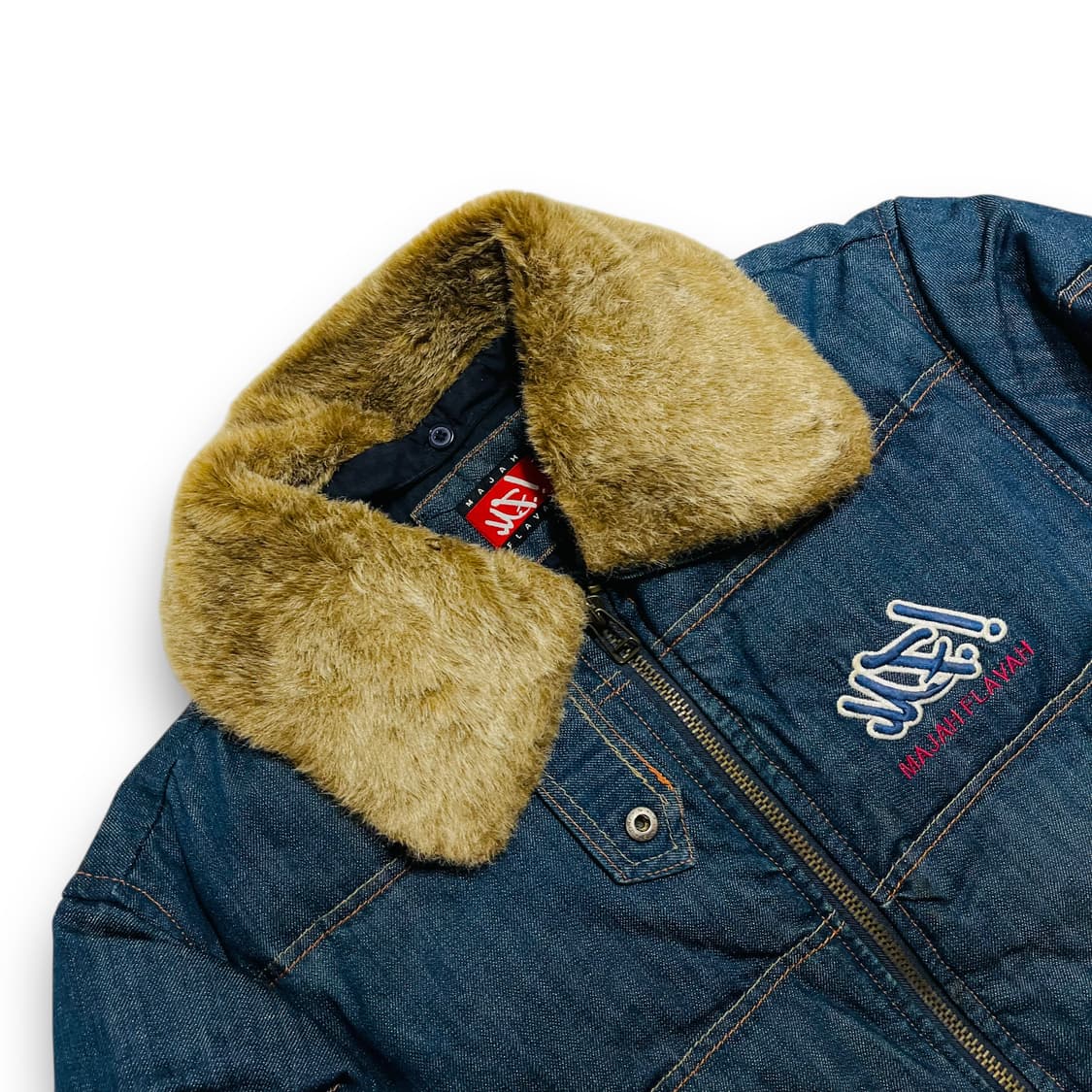 마자플라바 덕다운 올드스쿨 힙합 데님 패딩 상품이미지3