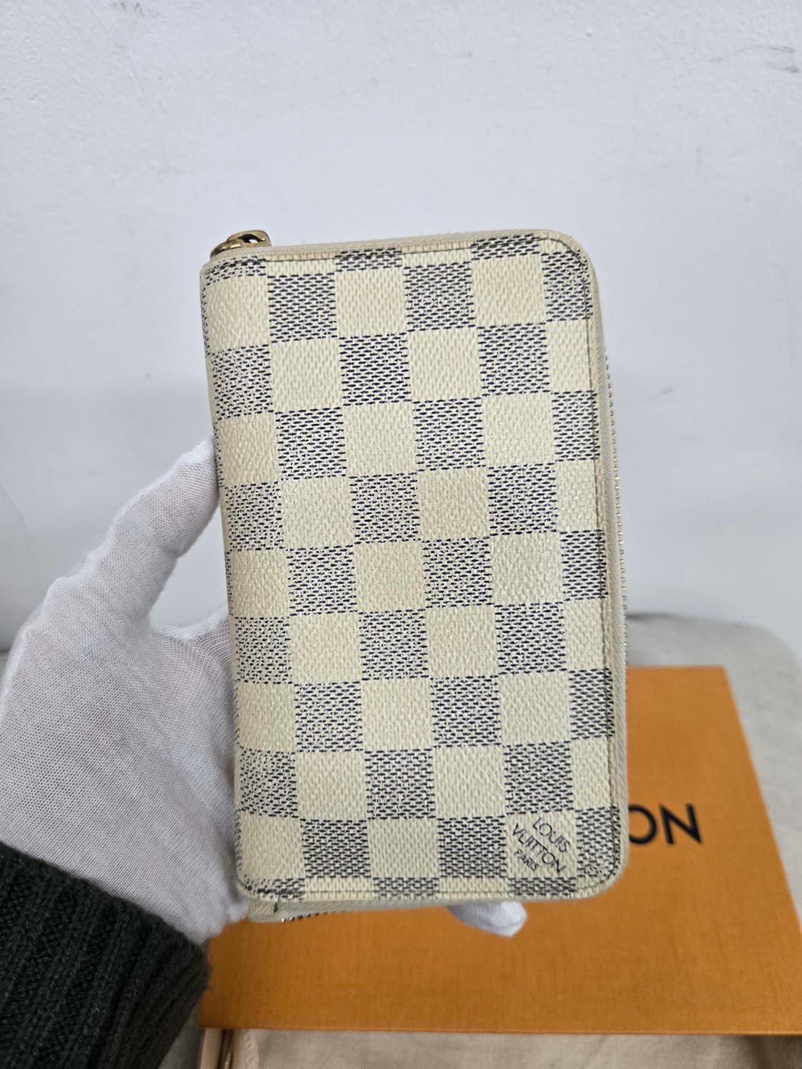 [보증서 정품] 루이비통 다미에 지퍼돌이 장지갑 상품이미지5