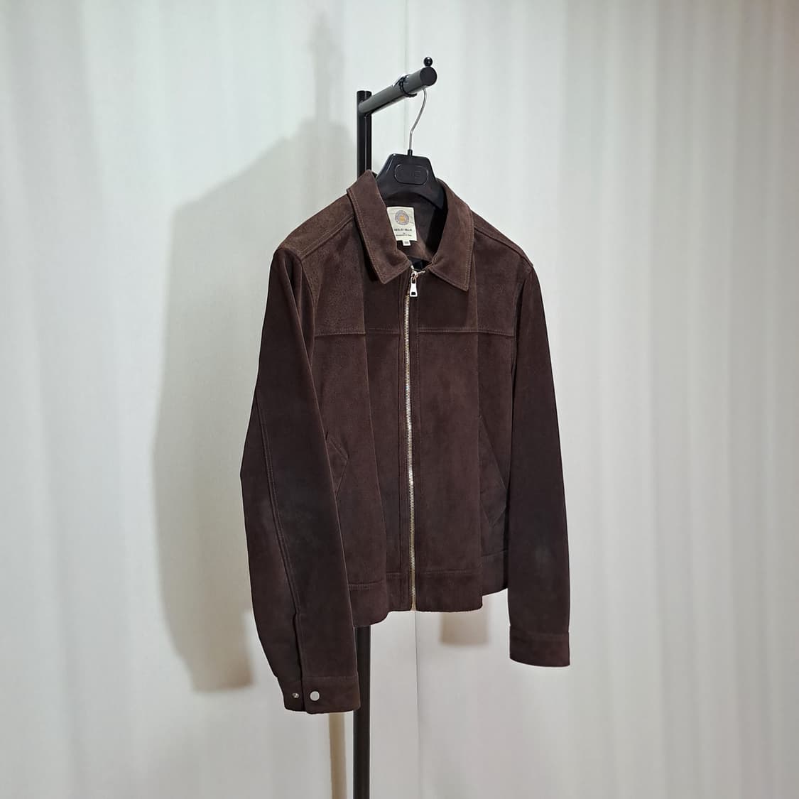 (택포) 솔리드블루 이태리 디자인 리얼레더 스웨이드 자켓 50 B191 상품이미지3