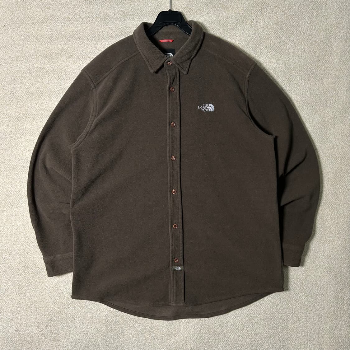 (L) 노스페이스 브라운 플리스 셔츠 상품이미지1