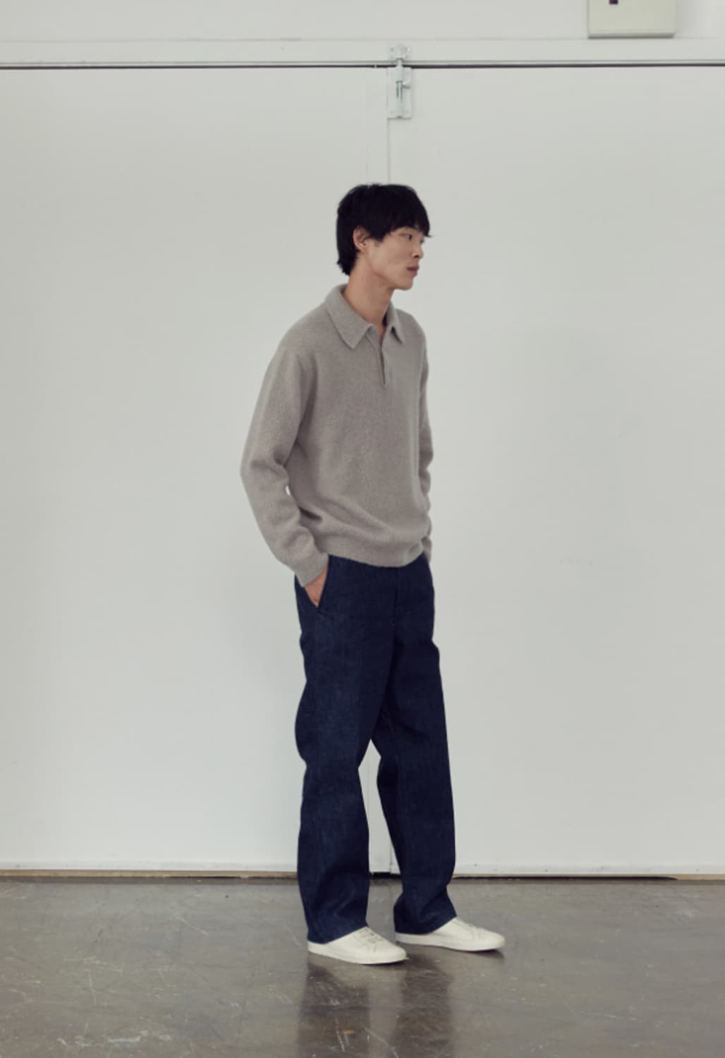 포터리 24FW 베이비 알파카 울 컴포트 폴로 니트 M (100~105) 상품이미지2