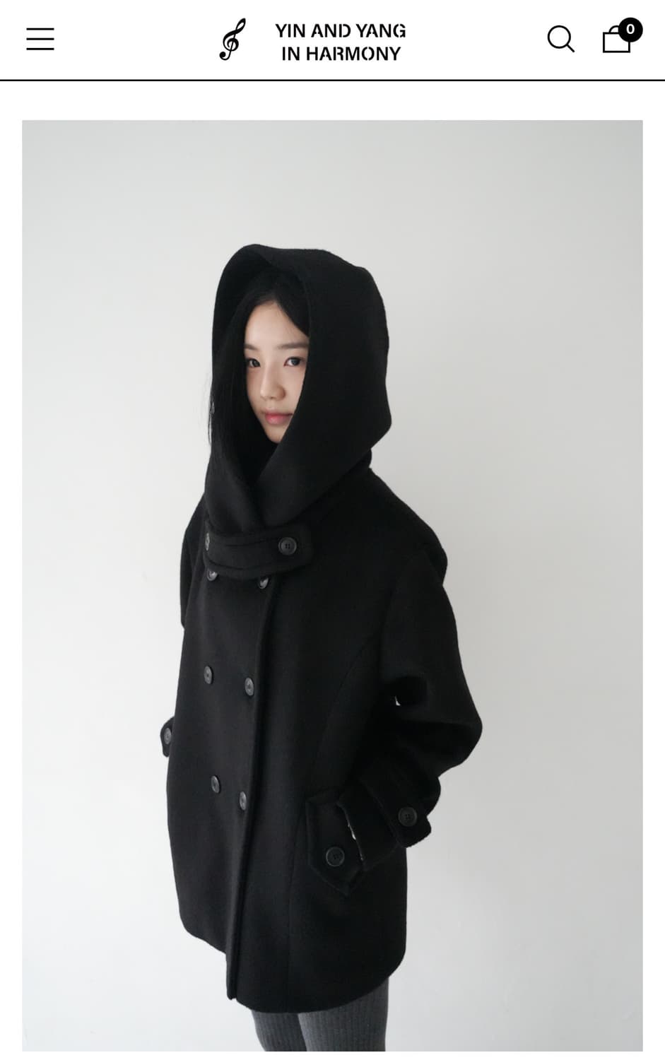 인앤양인하모니 Miya coat Black 상품이미지2
