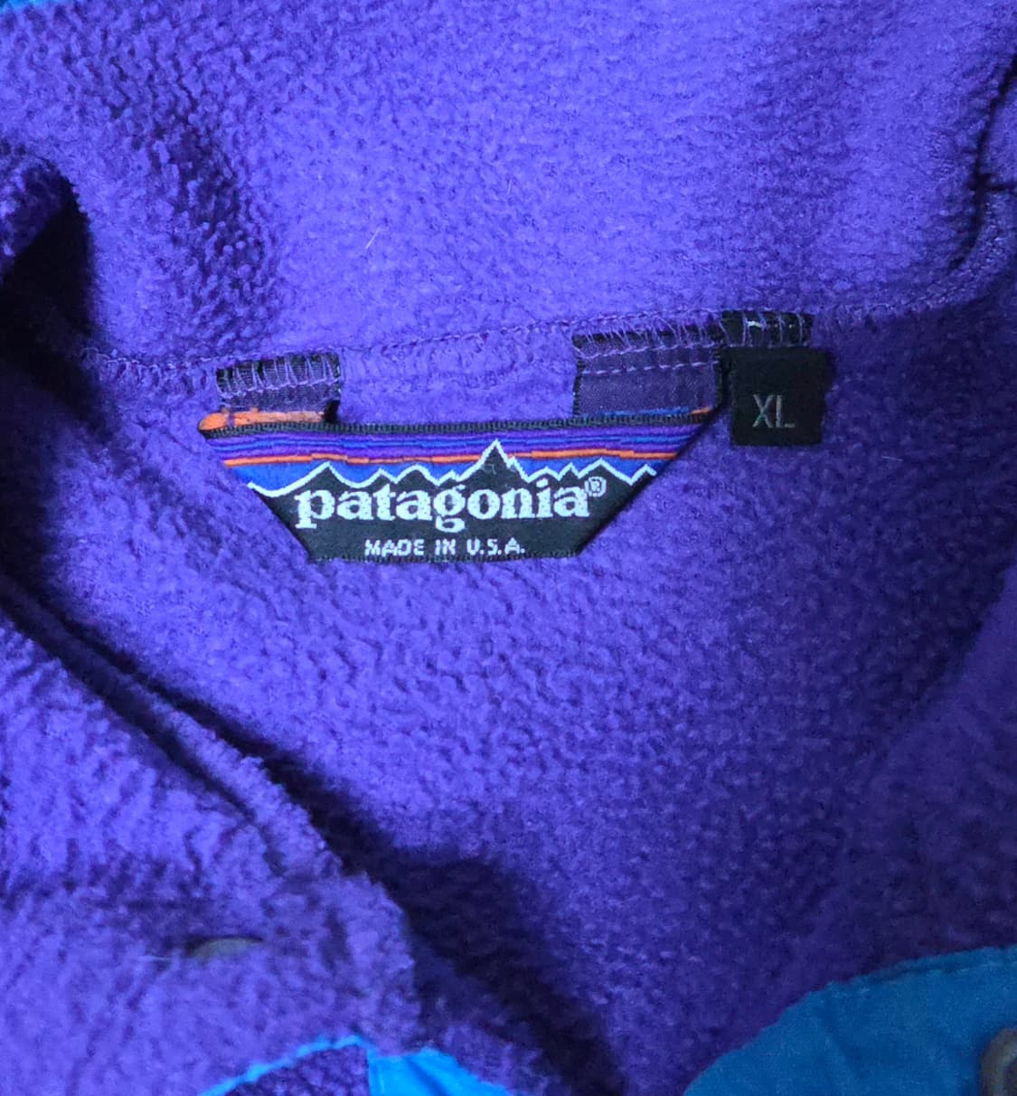 (XL)파타고니아 80s Usa 퍼플 틸 신칠라 플리스 상품이미지4