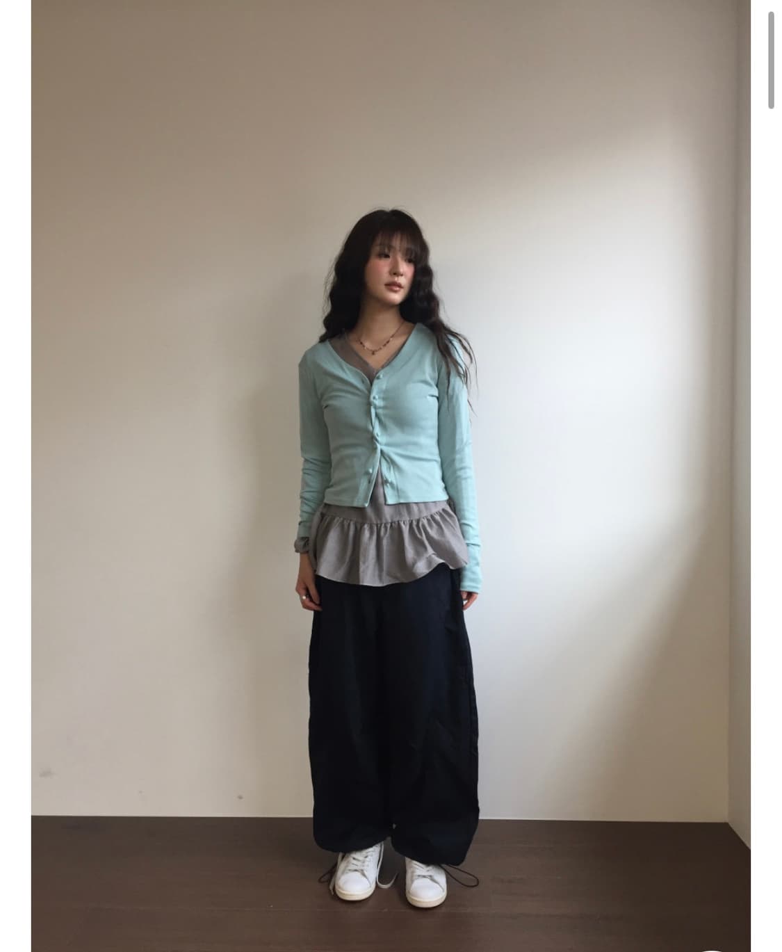 벨루 트위스트 가디건 민트 상품이미지3