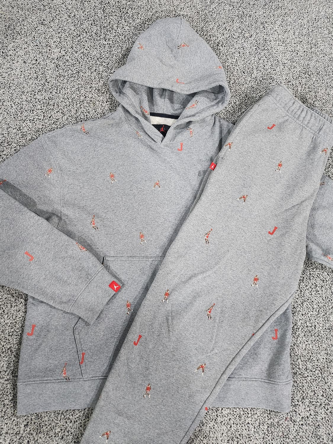 조던(Jordan) 그레이 올오버 프린트 셋업 3XL 상품이미지6