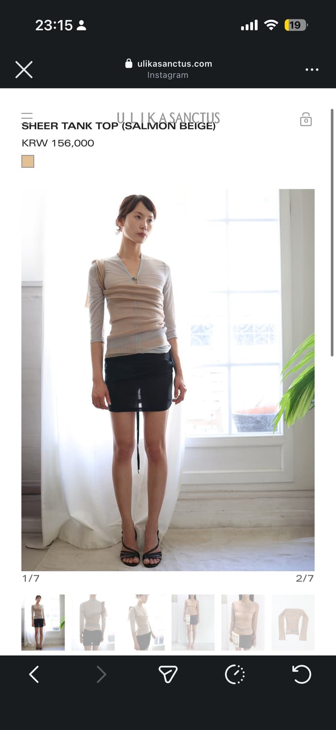 SHEER TANK TOP (SALMON BEIGE) 상품이미지5