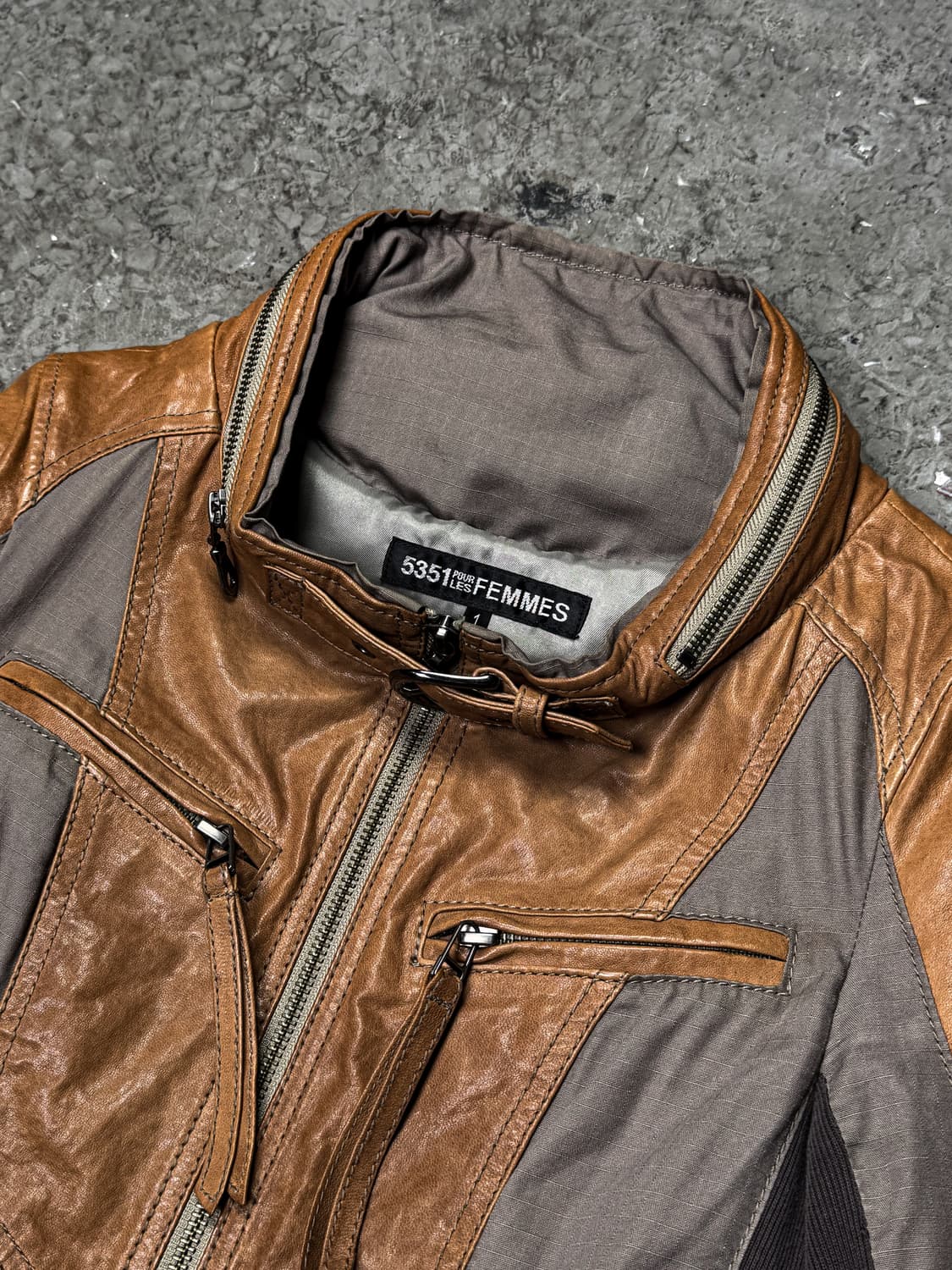 5351 POUR LES FEMMES – Hood Leather JK 상품이미지2