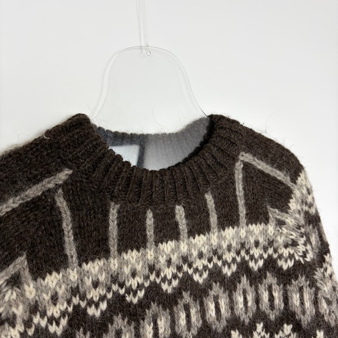 빈티지 노르딕 패턴 니트 티셔츠 상품이미지2