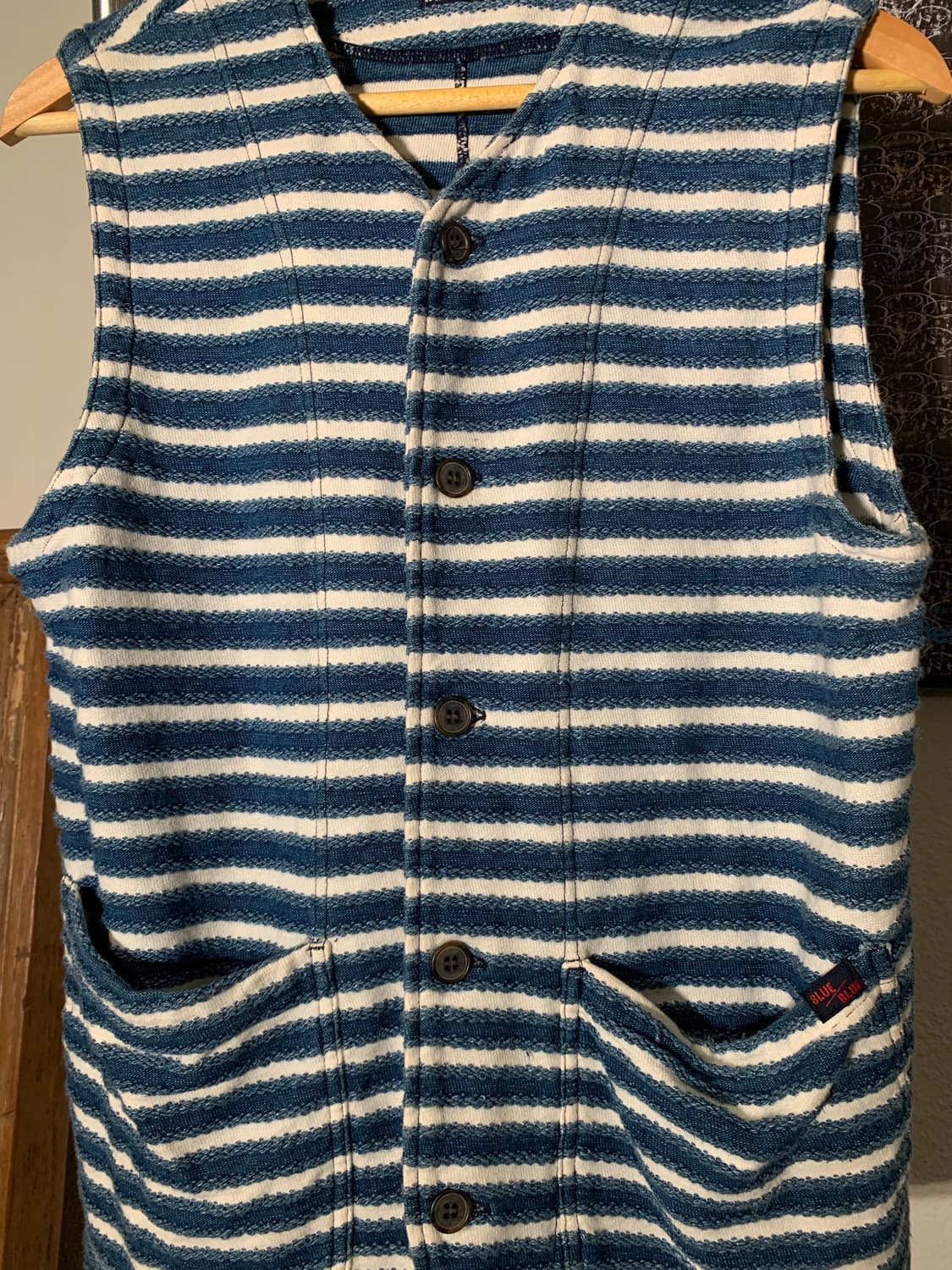 블루블루 스트라이프 베스트 상품이미지5