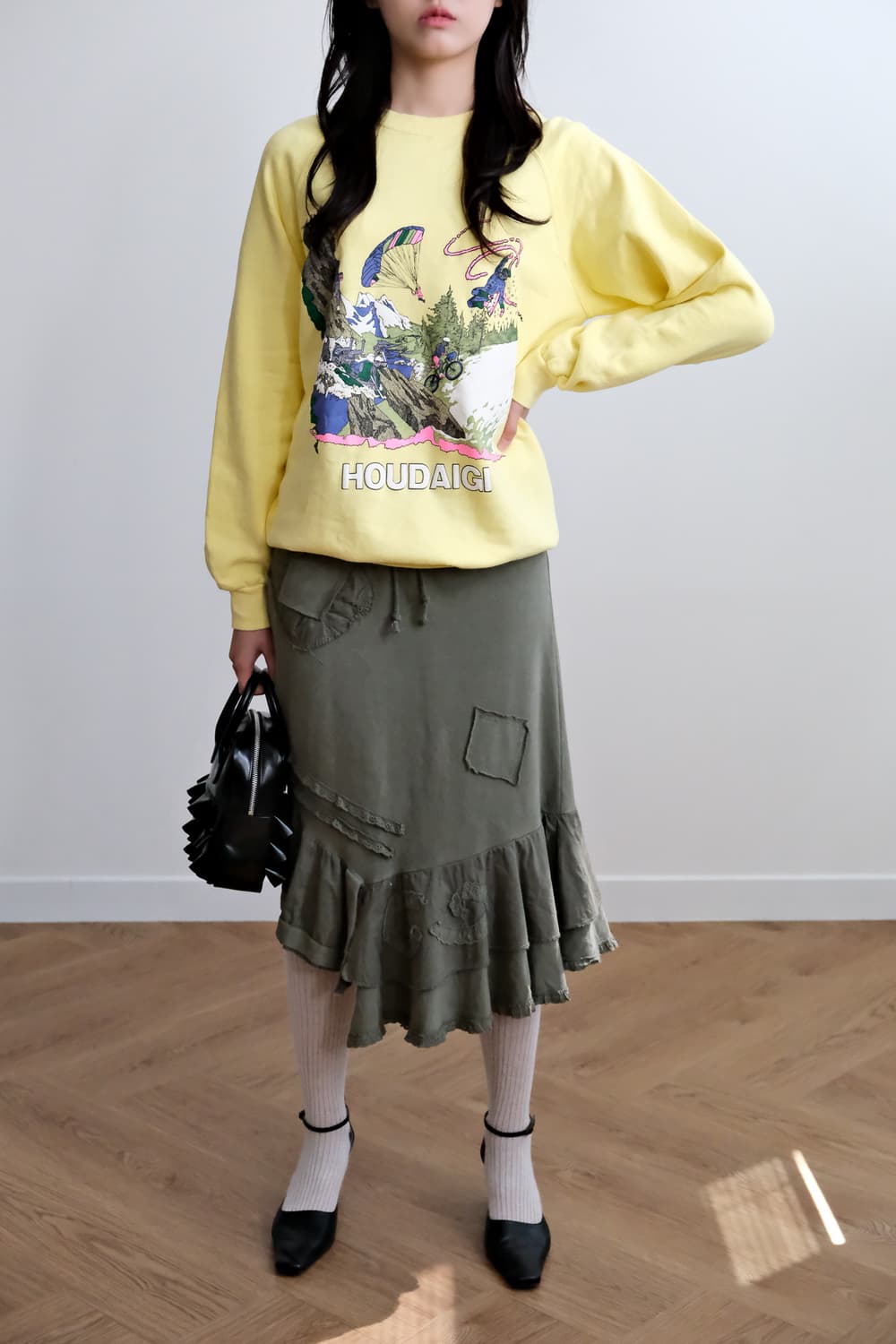 90s 재패니즈 프린팅 스웻 셔츠 95-100  상품이미지2