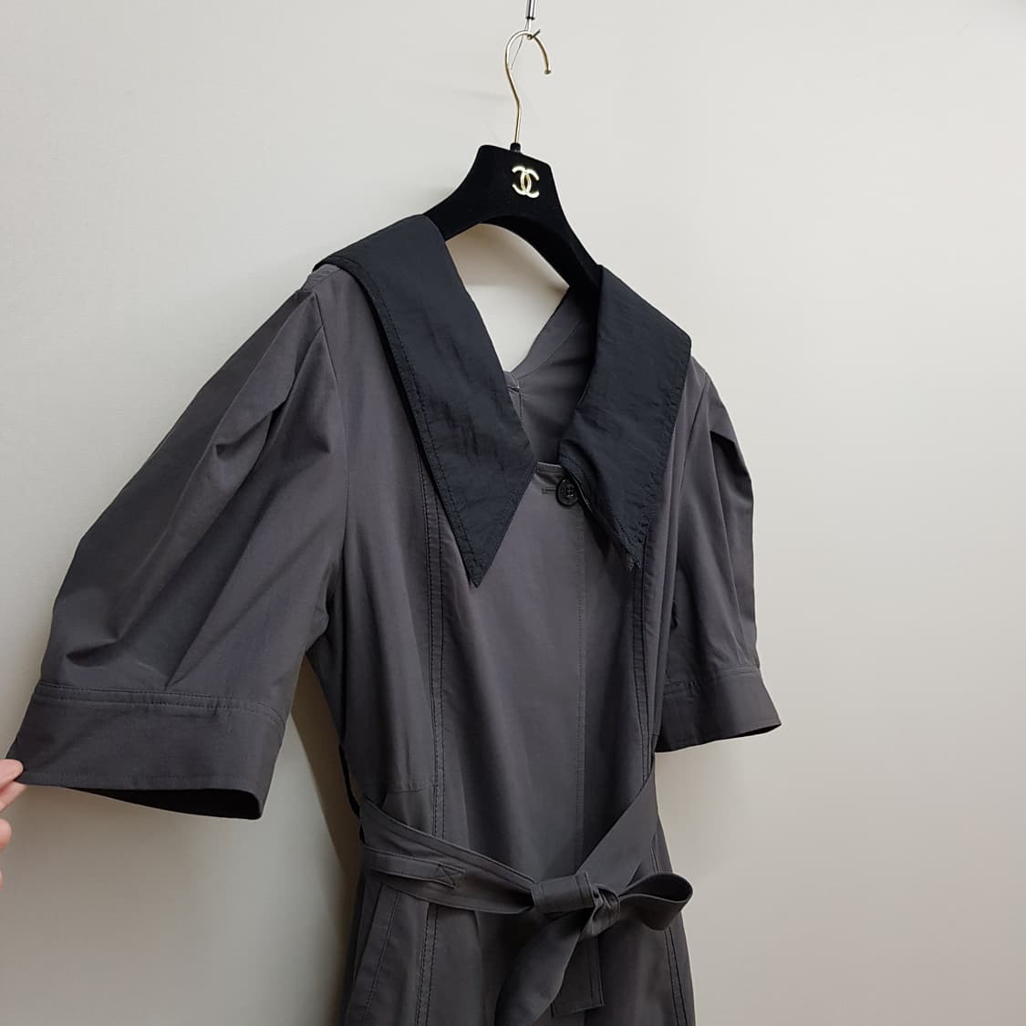 한섬 시스템 2021 세일러 카라 벨트 원피스 88-98-165사이즈 상품이미지3