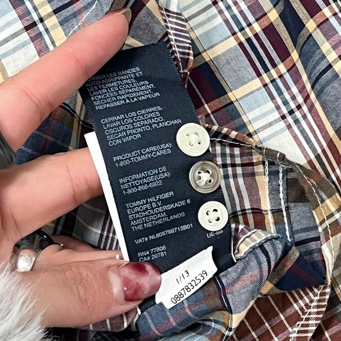 타미힐피거 뉴욕핏 체크 셔츠 v0676 상품이미지6