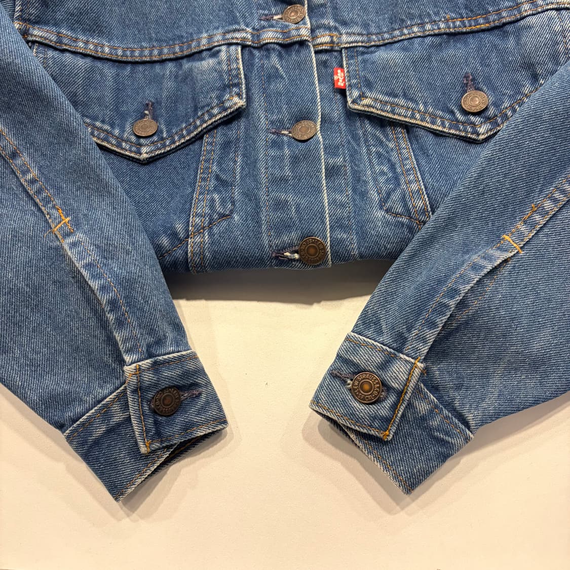[S] 80s 리바이스 USA 데님 트러커 청자켓 C495 상품이미지4