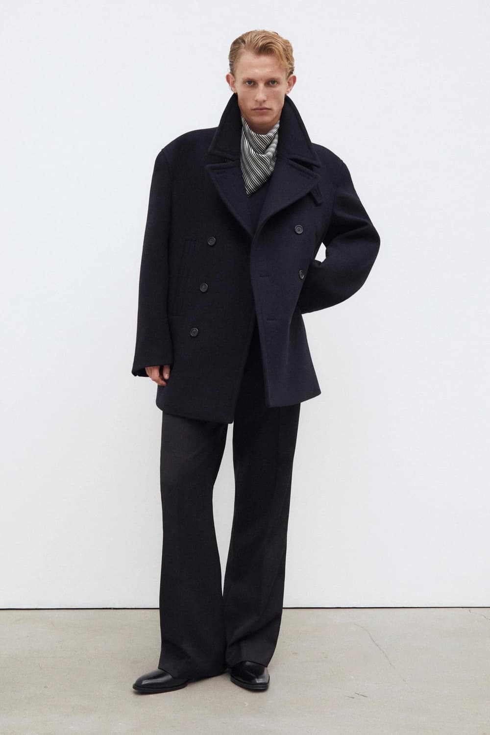 BRITAIN REEFER COAT DARK NAVY 상품이미지4
