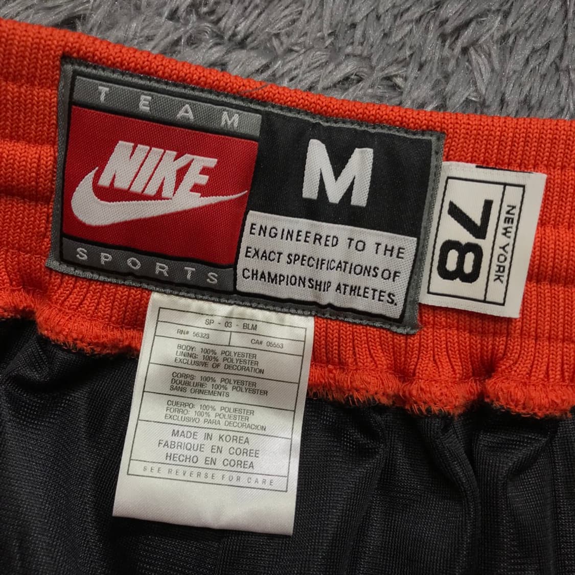 [[M, A급] 나이키(NIKE)팀 NBA 뉴욕 농구 반바지p303 상품이미지5
