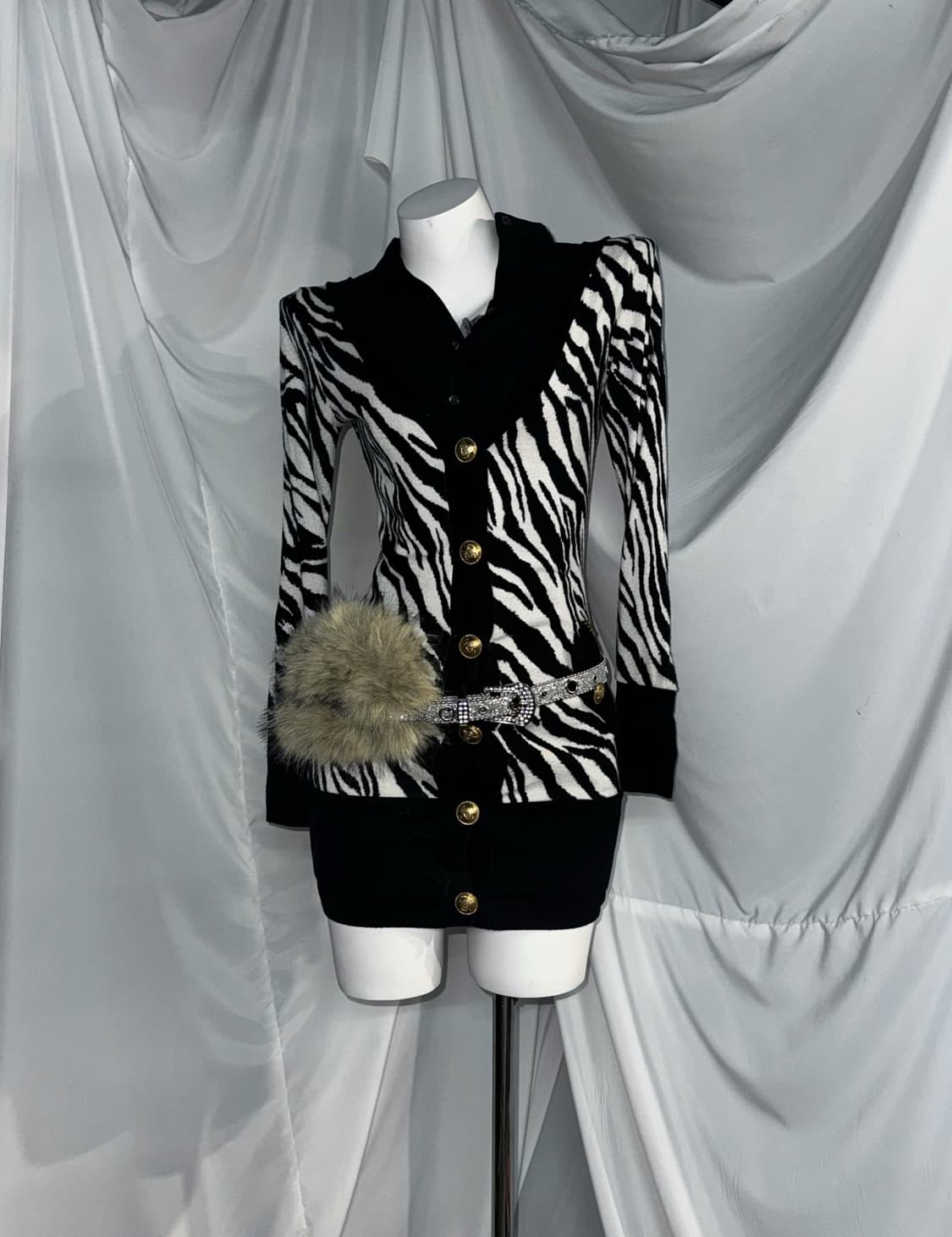 d.i.a 다이아 지브라 무채색 시부야 갸루 코디세트 상품이미지8