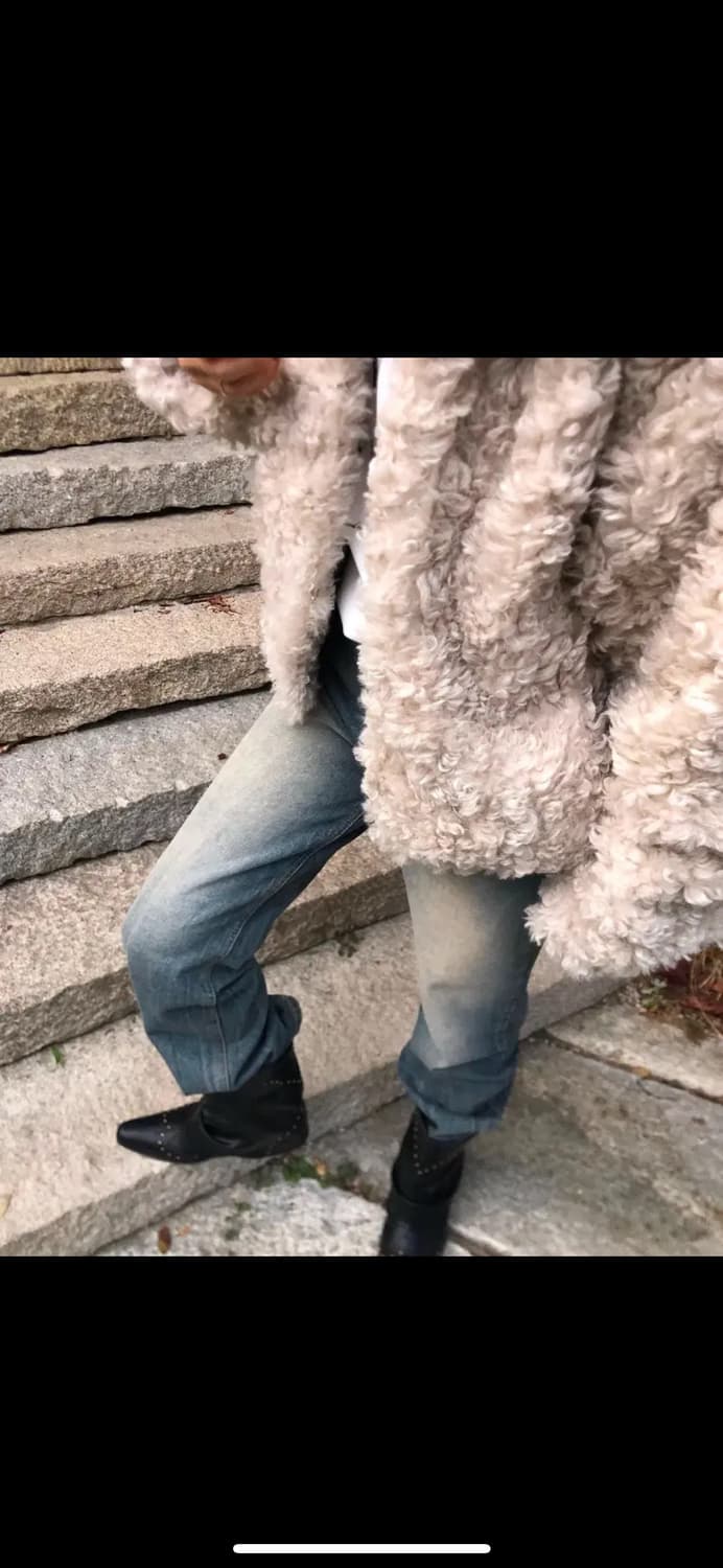 오솔 뽀글이 퍼 자켓 아이보리 상품이미지3