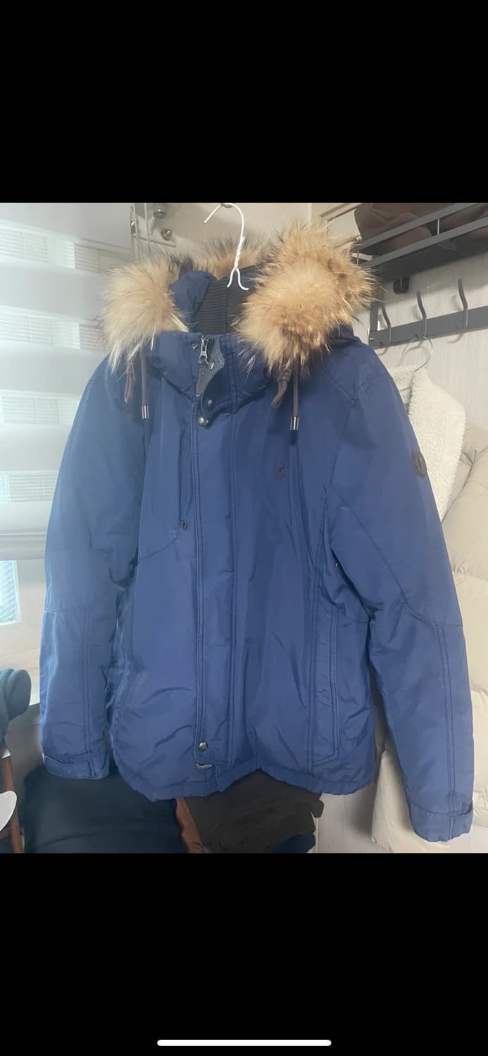 빈폴 라쿤털 후드 덕다운 패딩 105사이즈 상품이미지1