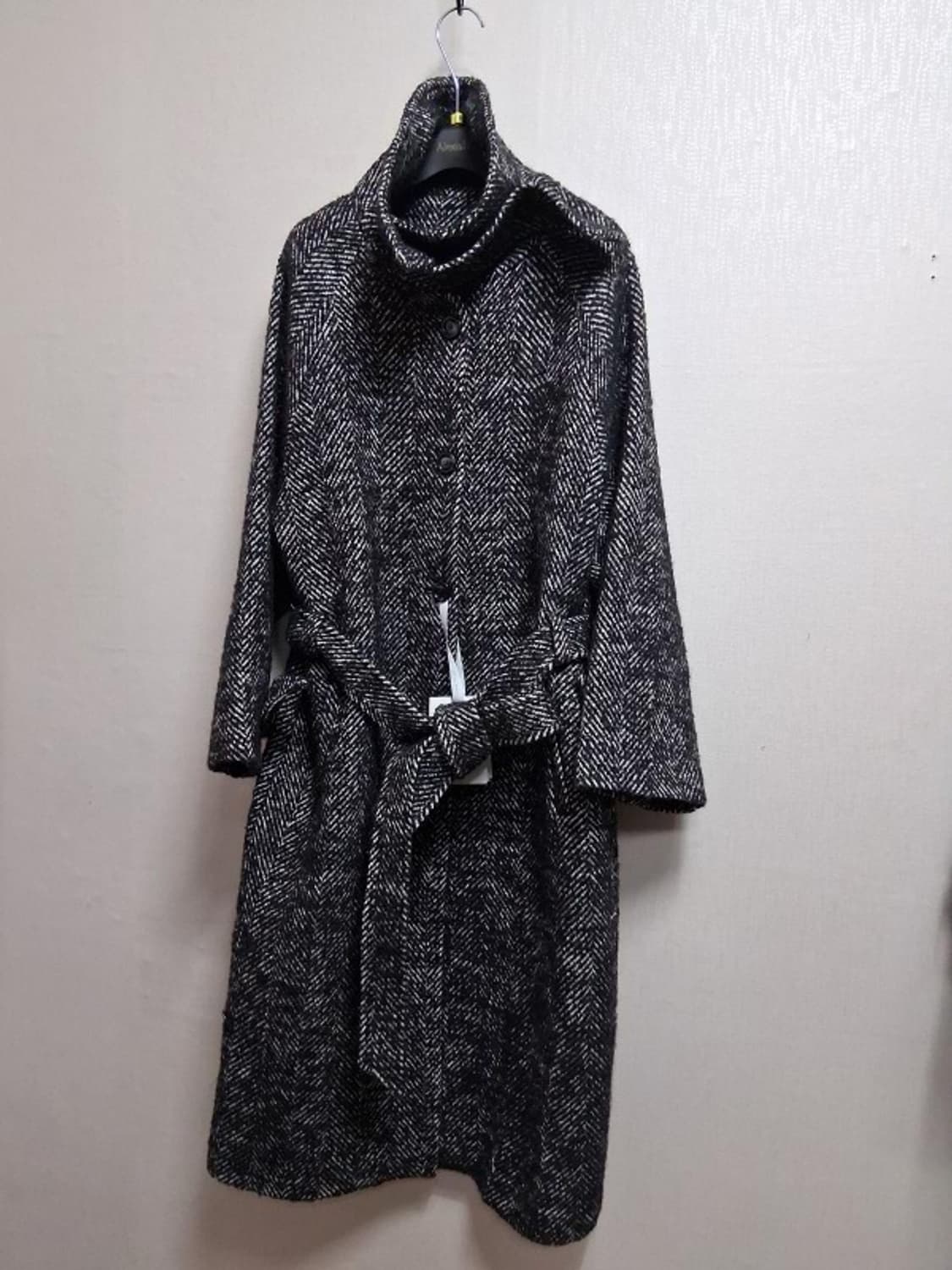 여성 두터운 양모 헤링본 롱코트 7788크기 새제품 상품이미지1