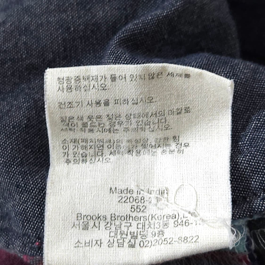 허리38)브룩스브라더스 패치워크 체크 반바지 여름 상품이미지7