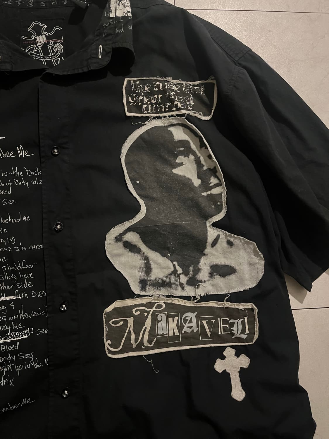 2pac “makaveli” patchwork shirt xl 퍽 상품이미지3