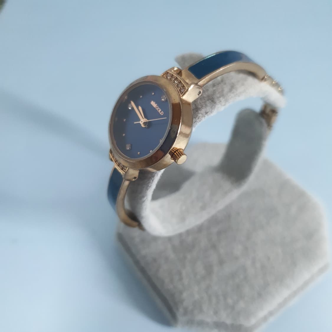 미니골드 딥블루& 골드 뱅글 시계 상품이미지3