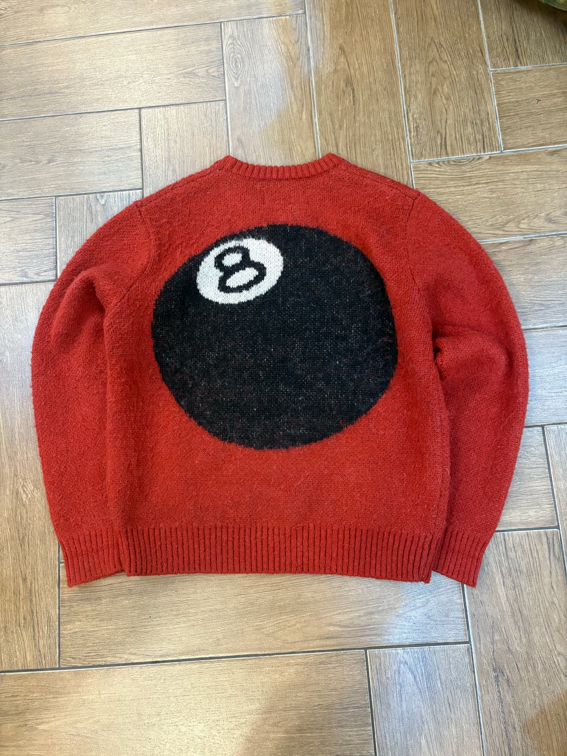 스투시 8볼 헤비 브러쉬드 모헤어 스웨터 - 레드 ( 레어 ) ♥️ 상품이미지8