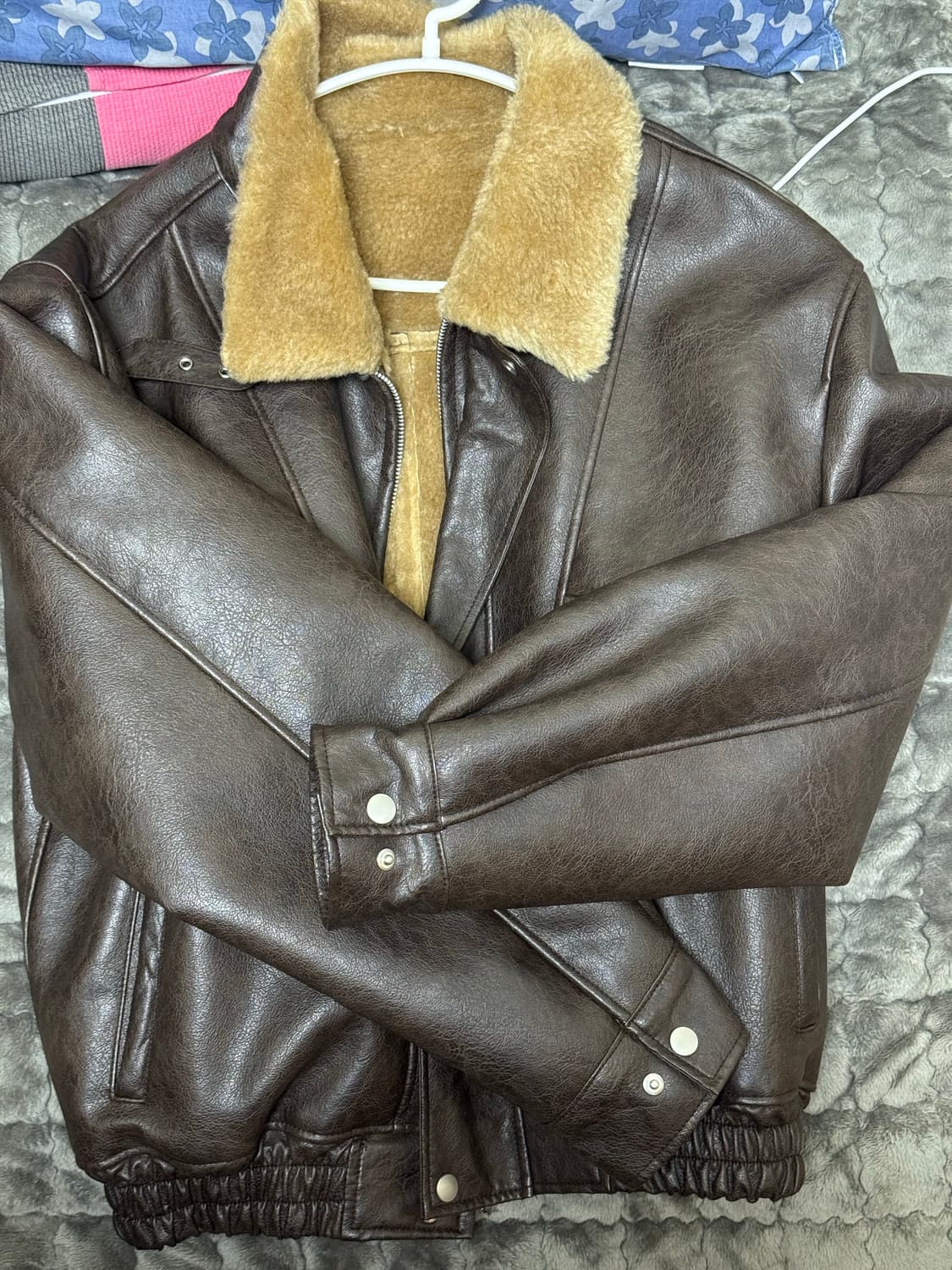 SPERONE A-2 레더 무스탕 자켓 브라운 m 상품이미지2