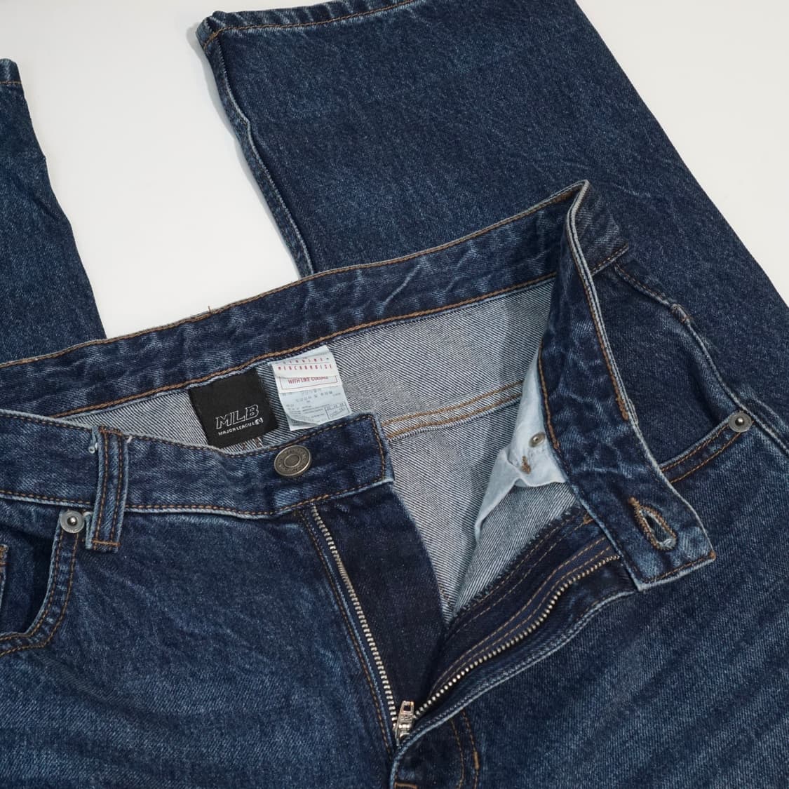 MLB 자수 로고 데님팬츠 상품이미지7