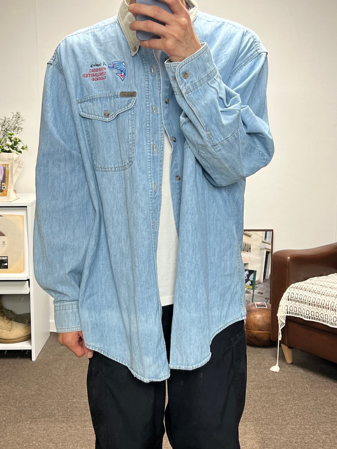 울리치 빈티지 워크 데님셔츠 2XL 상품이미지3