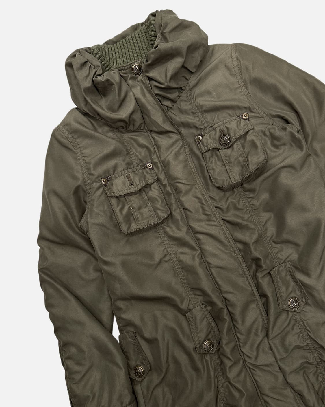 khaki pocket military parka 상품이미지3