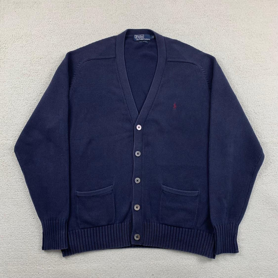 90s 폴로 랄프로렌 포니로고 코튼 가디건 네이비 상품이미지1