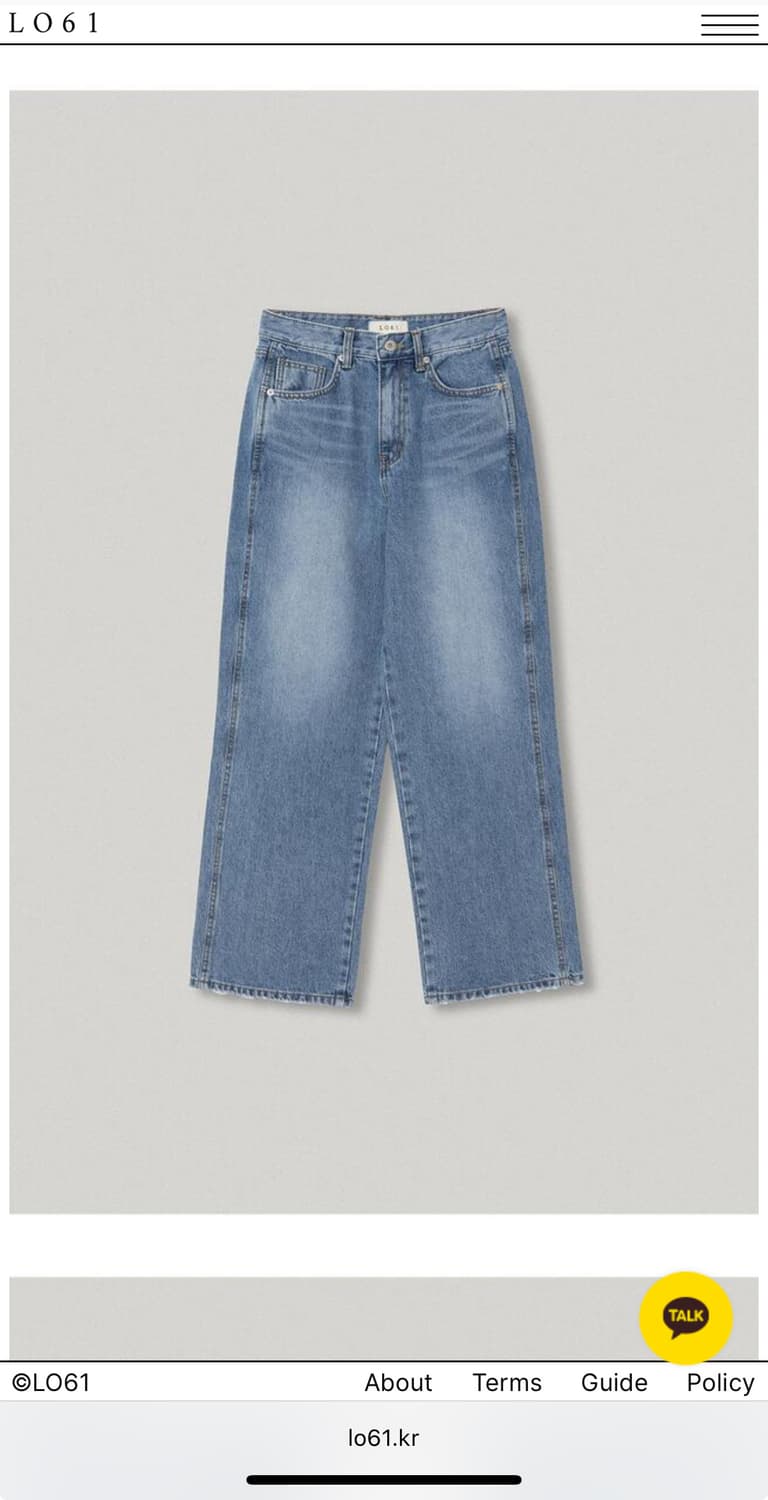 Lo61 와이드레그 데님 택달린새상품m 상품이미지6
