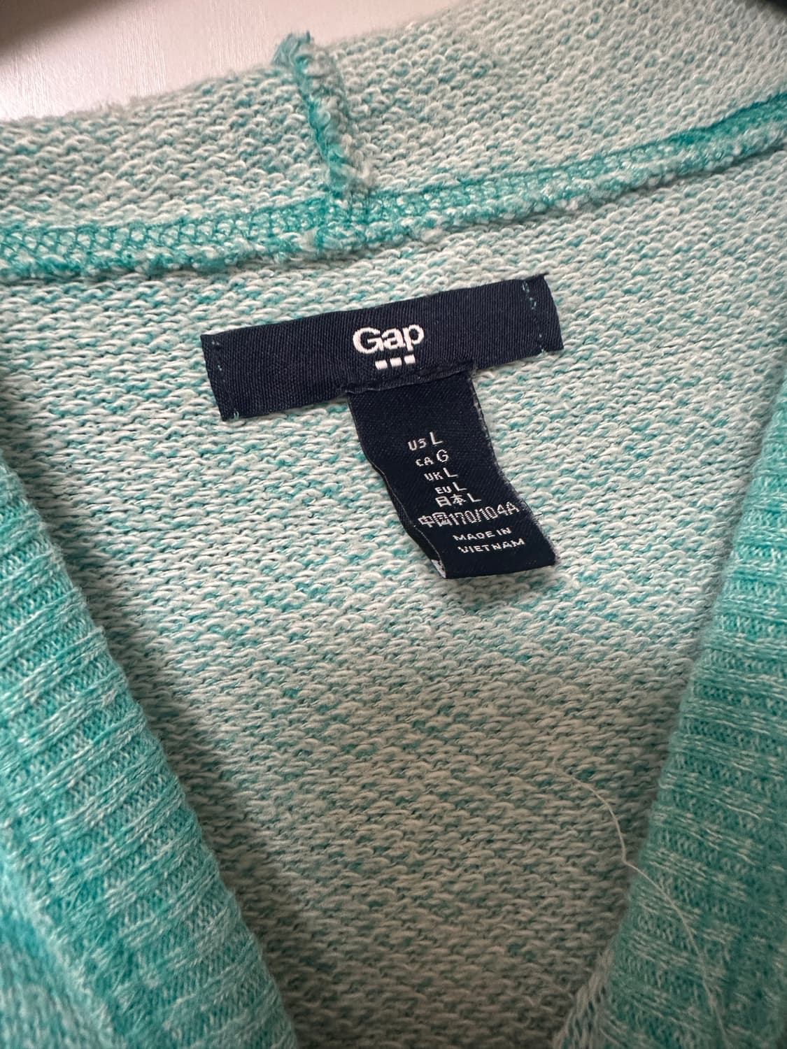gap 빈티지 민트 후드티 상품이미지3