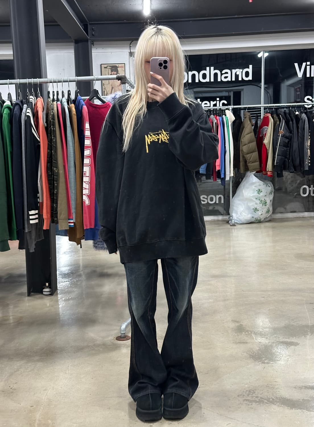 스투시 로고 맨투맨 상품이미지2