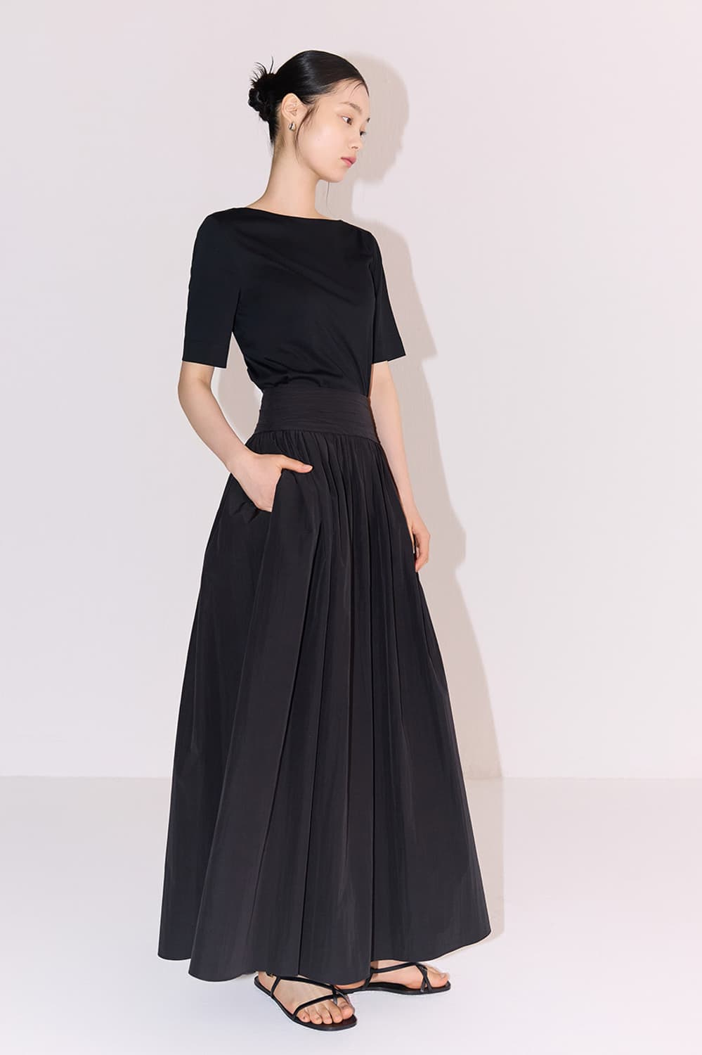 하나보 NO.28 TOP - BLACK 상품이미지5