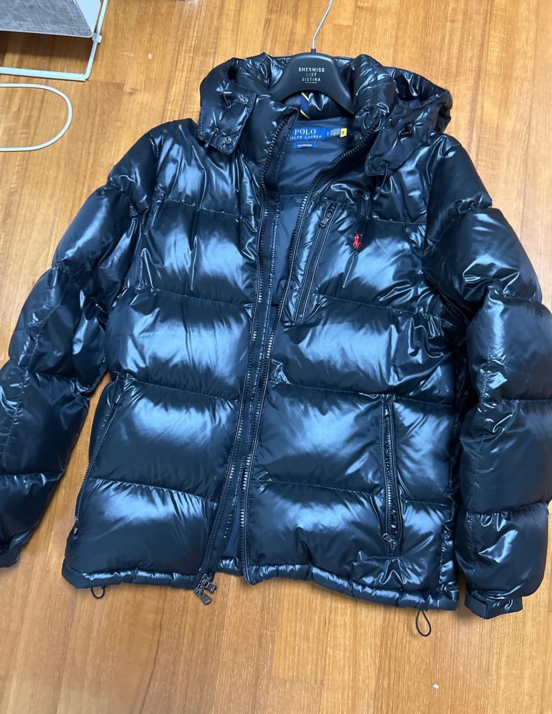 폴로 유광패딩 L size 상품이미지1