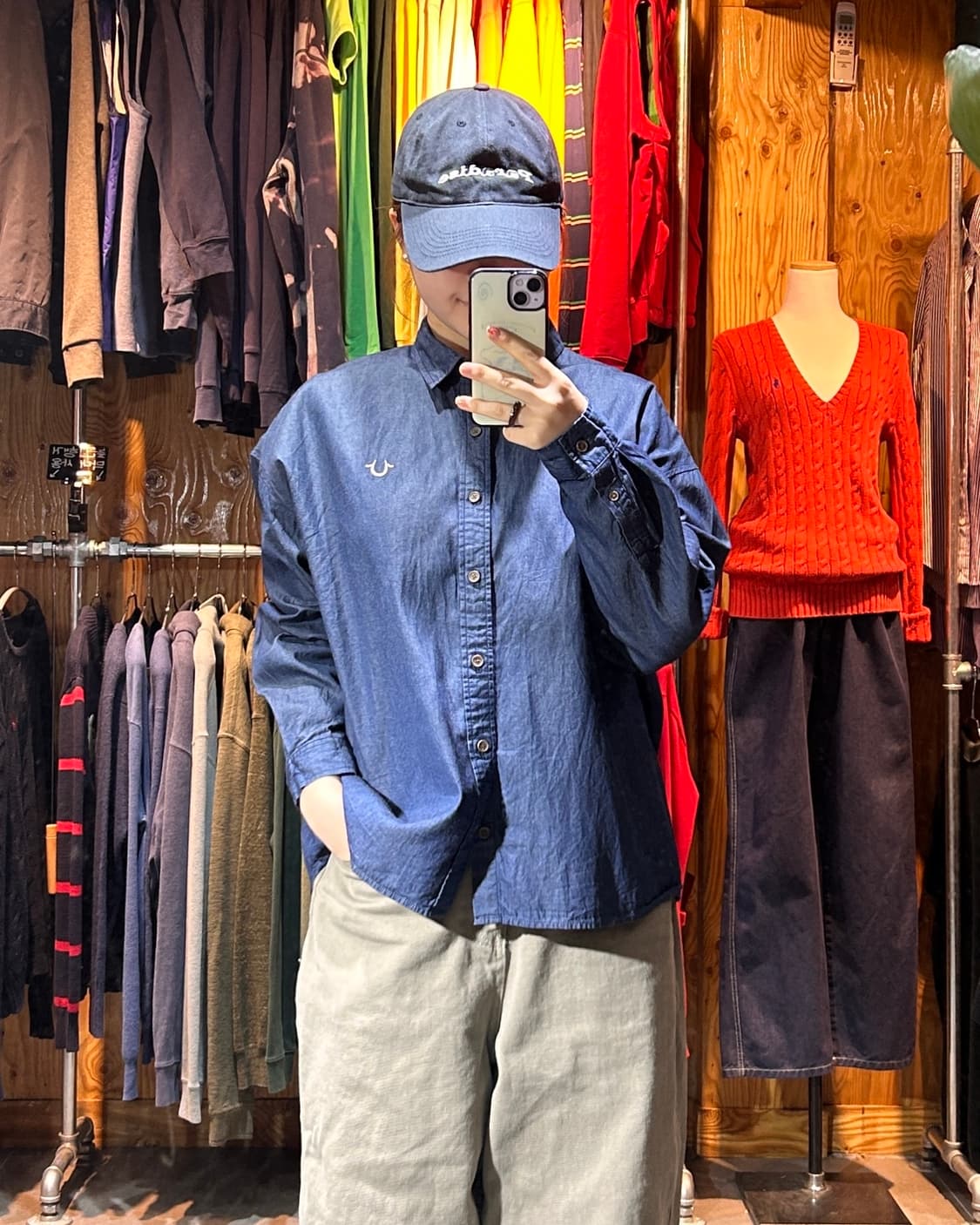 L 트루릴리전 시그니처 로고 데님셔츠  상품이미지1