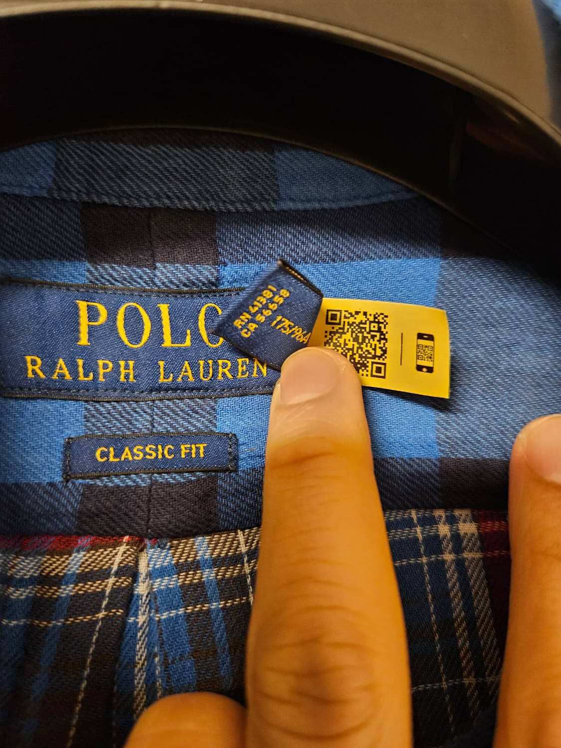 폴로 랄프로렌 블루 체크 버팔로 셔츠 m 클래식핏 신형탭 상품이미지6