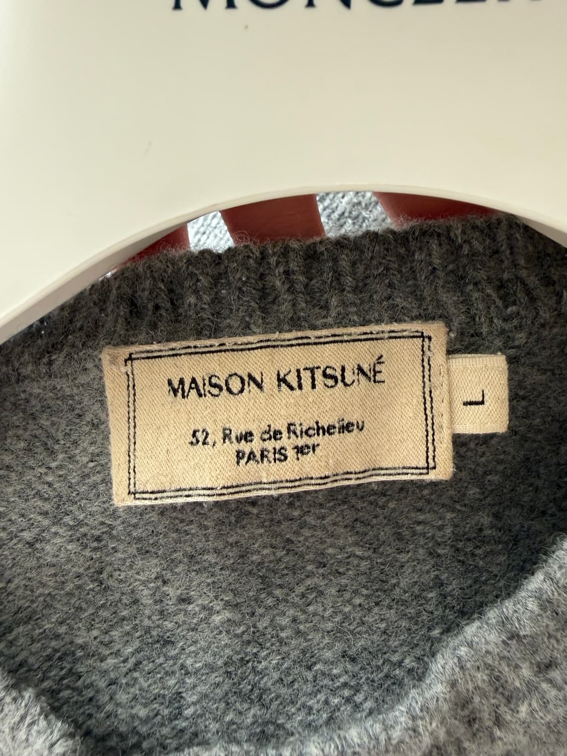 [L] 메종키츠네 빅폭스 그레이 니트 상품이미지3