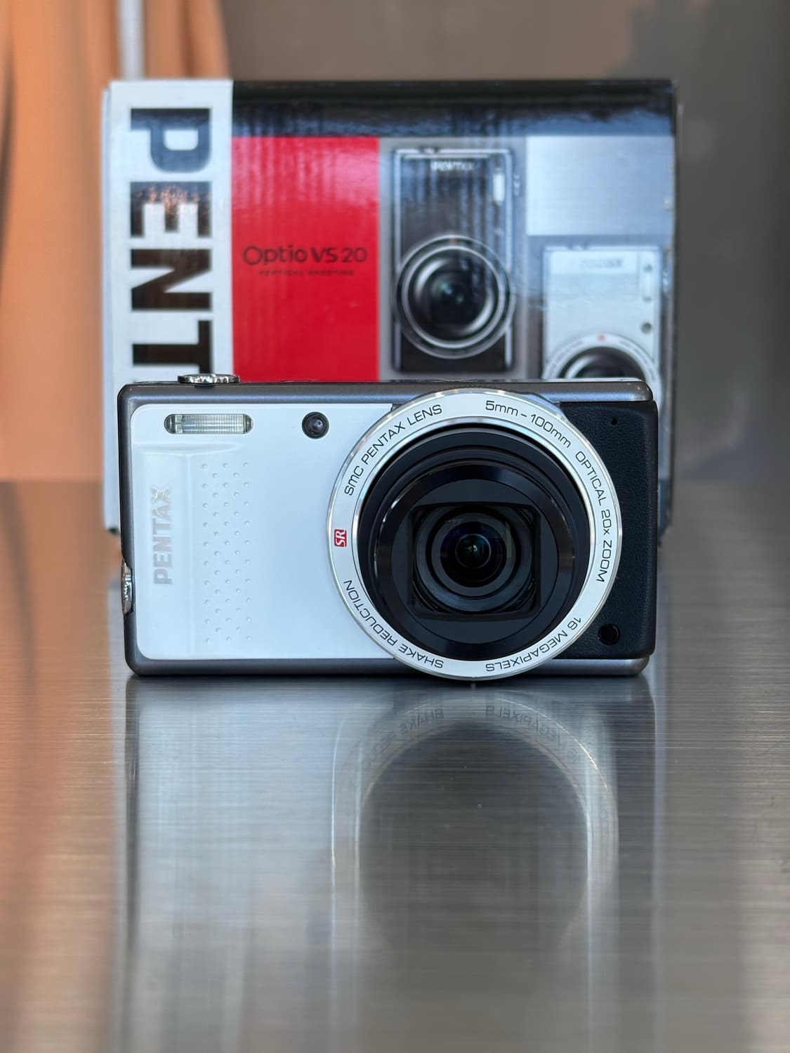 풀박/배터리2개/한글/날짜표시)펜탁스 옵티오 vs20 화이트 빈티지디카 상품이미지1