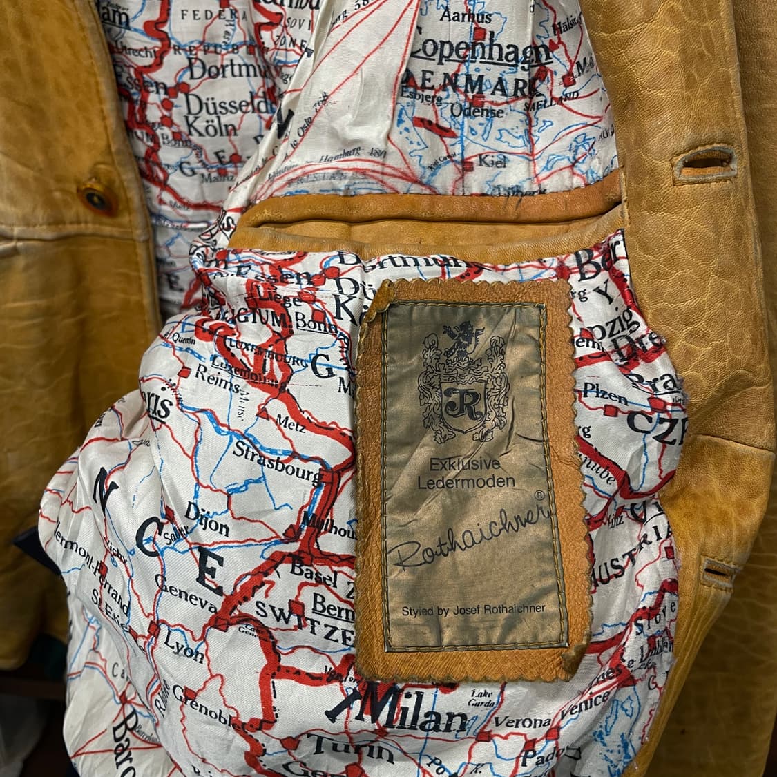 90s USA 빈티지 포켓 리얼레더 자켓 상품이미지6