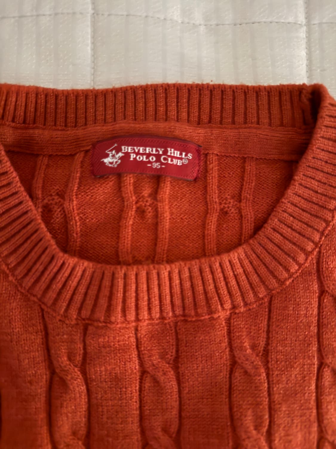 폴로 오렌지 꽈배기니트 상품이미지2