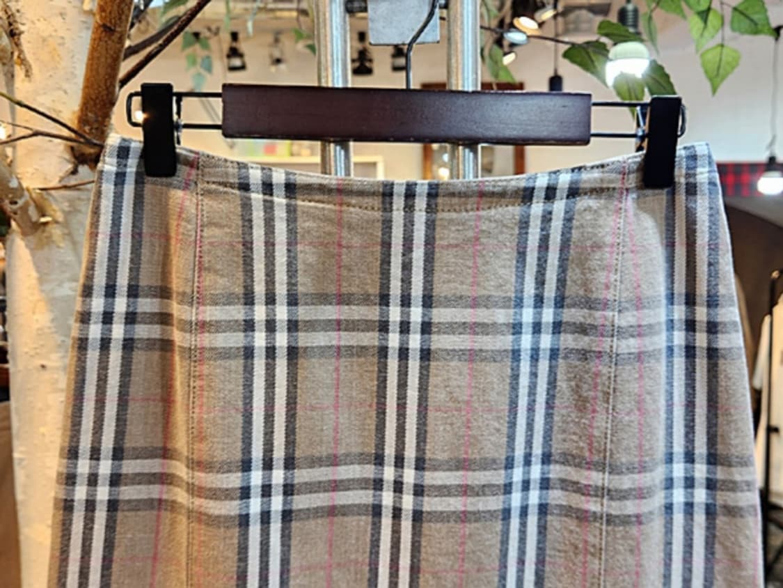 BURBERRY 버버리 런던 코튼 체크 스커트 상품이미지2