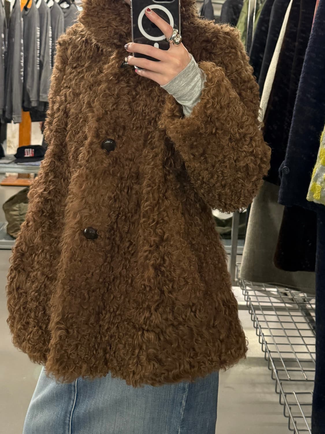 Moon bat 빈티지 퍼자켓 상품이미지5